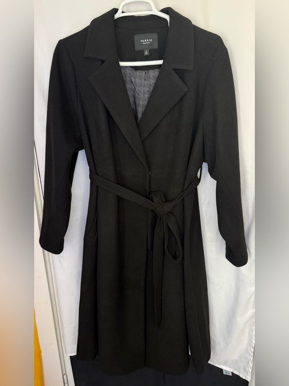 torrid Black Belted Trench Coat New Never Worn.